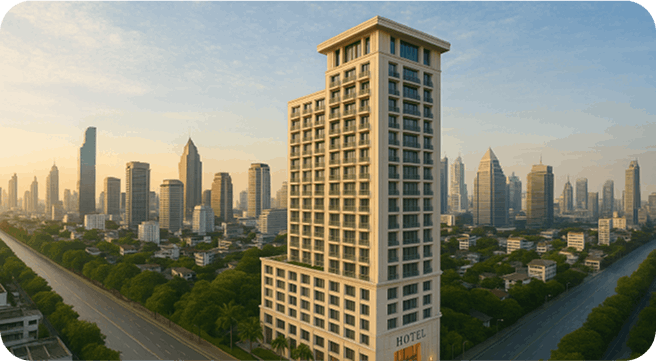 โรงแรมพื้นที่ในกรุงเทพ