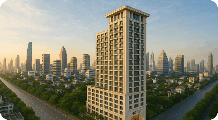 โรงแรมพื้นที่ในกรุงเทพ